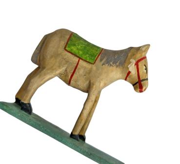 Grulicher Krippenfigur / Orientalischer Krieger mit Pferd (7 cm)