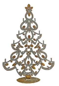 Preview: Bunter glitzernder Christbaum aus Strass Steinen - Gablonz, 32 cm