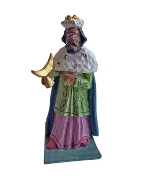 Grulicher Krippenfigur König " Balthasar " um 1920  (10 cm)