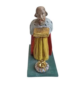 Antike Grulicher Krippenfigur / Hl. König Melchior um 1920 (10 cm)