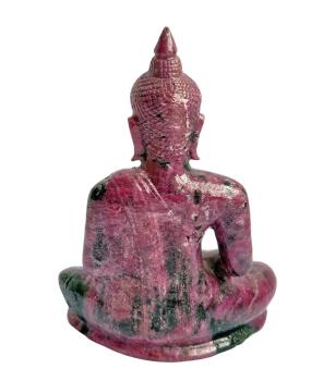 Preview: SHIVA, RUBY ZOISITE, Gemstone Carving, Buddha