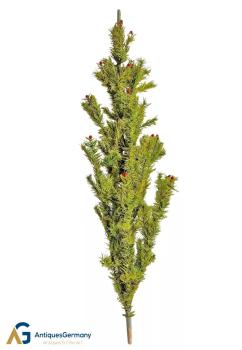 Antique goose feather tree / feather tree with old christmas tree decorations, 128 cm