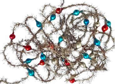 Preview: 4 Tinsel Garlands with glass Beads, ca. 530 cm, 20s