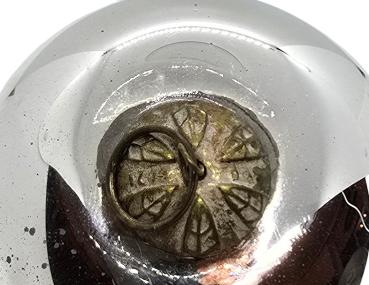 Silver Biedermeier Kugel, Meisenthal Vergo (6 cm)