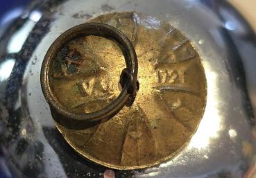 Silver Biedermeier Kugel, Meisenthal Vergo (5 cm)