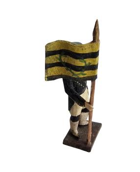 Grulich crib figurine, miner with flag, ~ 1900