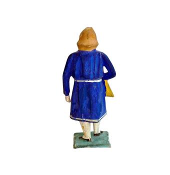 Preview: Antike Grulicher Krippenfigur / Gabenbringer mit Tasche um 1900 (10 cm)