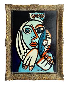 Peter Robert Keil (b. 1942 Züllichau), "My friend Pablo Picasso" Palma de Mallorca 95