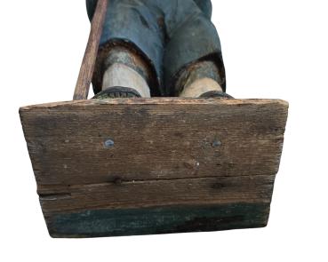 Garden gnome / Dwarf, carved wood, 19th century