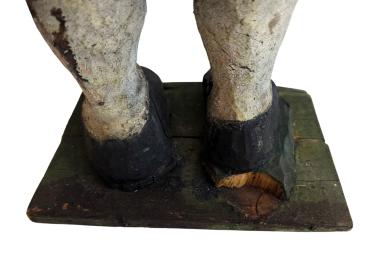 Garden gnome / Dwarf, carved wood, 19th century