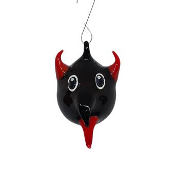 Kopf Teufel / Krampus, Glas, 2. Hälfte 20. Jahrhundert