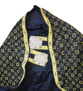 Black Pluviale, cope, vestment, ~ 1900