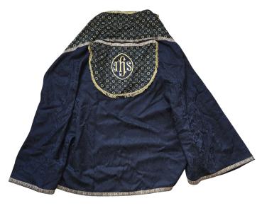 Black Pluviale, cope, vestment, ~ 1900