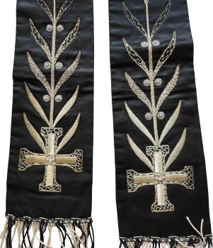 Antique black stole for Vestment, Casuble