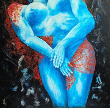 Oil on Canvas, Nude Girl, 70s