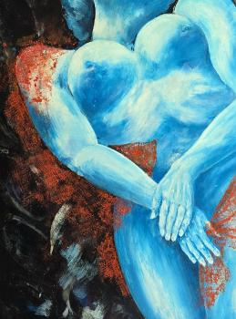 Oil on Canvas, Nude Girl, 70s