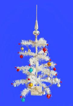 Antiker Weihnachtsbaum / Christbaum,  43 cm, 50/60er Jahre