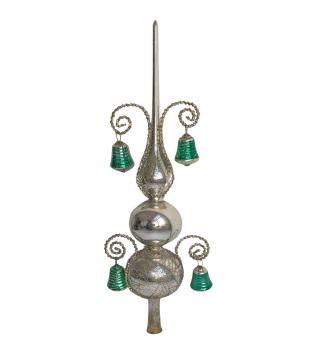 Antique wire wrapped christmas tree topper, ca. 1930