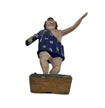 Antike Grulicher Krippenfigur / Hirte, um 1880/1900