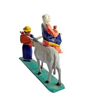 Antique grulich crib figurine, The flight into Egypt, around 1900/1920  (10 cm)