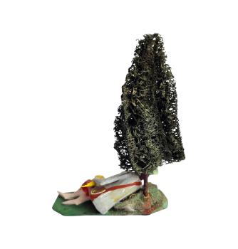 Antike Grulicher Krippenfigur / Schlafender Hirte, ~ 1900 (7 cm)