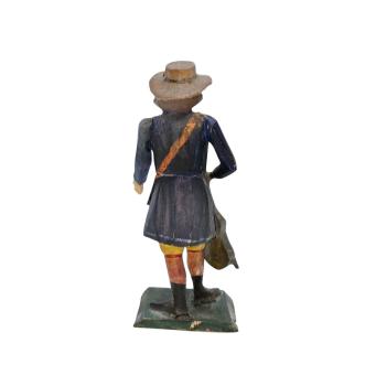 Antike Grulicher Krippenfigur /Musikant mit Geige, um 1880/1900 (10 cm)