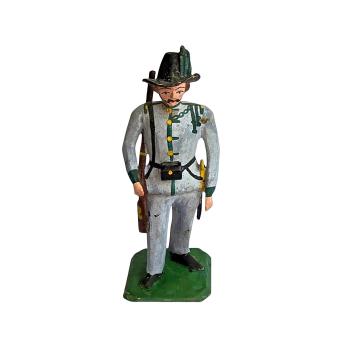 Antique grulich crib figurine, Soldier around 1900 (10 cm)