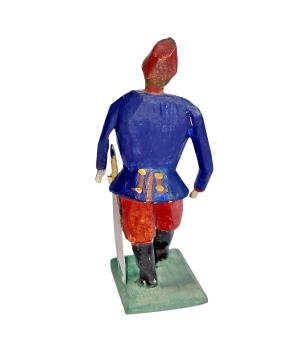 Antike Grulicher Krippenfigur / Soldat um 1880 / 1900  (10 cm)