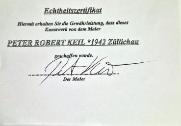 Peter Robert Keil (geb. 1942 Züllichau),  Keramik Vase datiert 1987