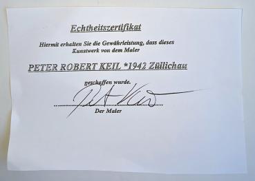 Peter Robert Keil (geb. 1942 Züllichau),  Keramik Vase datiert 1987