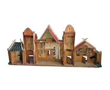 Antikes Grulicher Krippengebäude, Orientalisch, um 1900