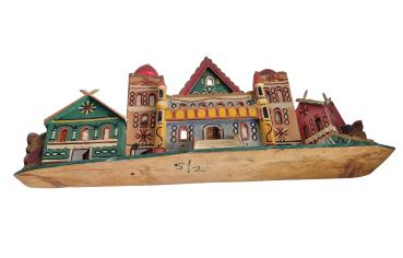 Antikes Grulicher Krippengebäude, Orientalisch, um 1900