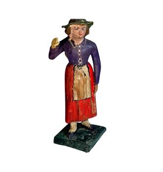 Antike Grulicher Krippenfigur / Gabenbringer um 1900  (10 cm)