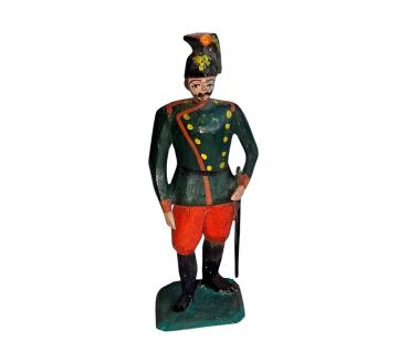 Antique grulich crib figurine, Soldier around 1900 (10 cm)