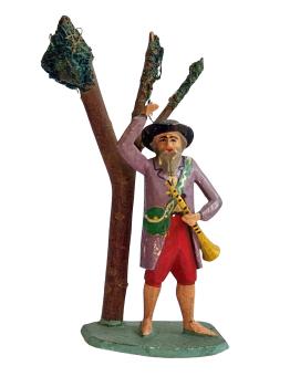 Antike Grulicher Krippenfigur / Hirte um 1900 (10 cm)