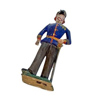 Antike Grulicher Krippenfigur / Soldat um 1900 (10 cm)