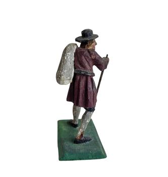 Preview: Antique crib figurine, Shepherd with sack, around 1900 (7 cm)