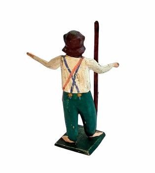 Antike Grulicher Krippenfigur / Hirte um 1900 (10 cm)