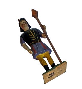 Antique grulich crib figurine, Soldier, around 1900  (10 cm)