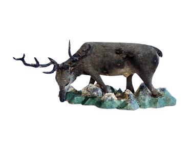 Antique crib figurine, deer, around 1900