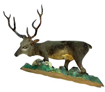 Antique crib figurine, deer, around 1900