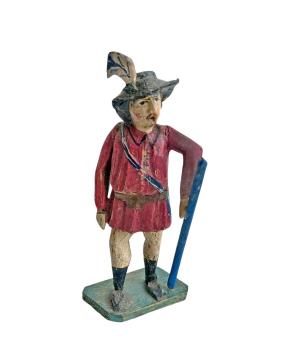 Preview: Antique grulich crib figurine, wanderer, around 1900 (10 cm)