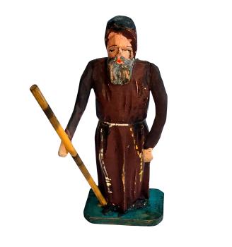 Antike Grulicher Krippenfigur /Mönch um 1900 (10 cm)