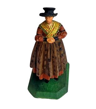 Antique grulich crib figurine, noble Lady, around 1900 (7 cm)