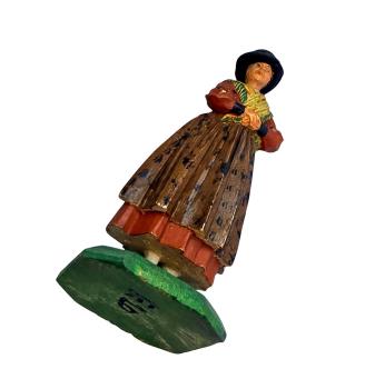 Antique grulich crib figurine, noble Lady, around 1900 (7 cm)