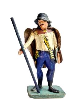 Antike Grulicher Krippenfigur / Hirte um 1900 (10 cm)