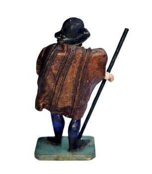 Antike Grulicher Krippenfigur / Hirte um 1900 (10 cm)