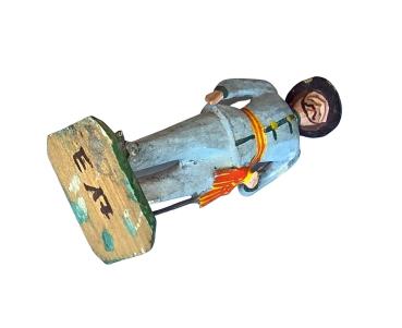 Antique grulich crib figurine, Soldier around 1900 (10 cm)
