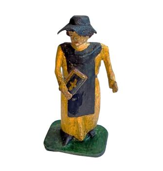 Antique grulich crib figurine, Prist with praying book, around 1900 (7 cm) - Kopie
