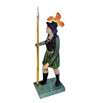 Antike Grulicher Krippenfigur / Römischer Soldat um 1900 (10 cm)